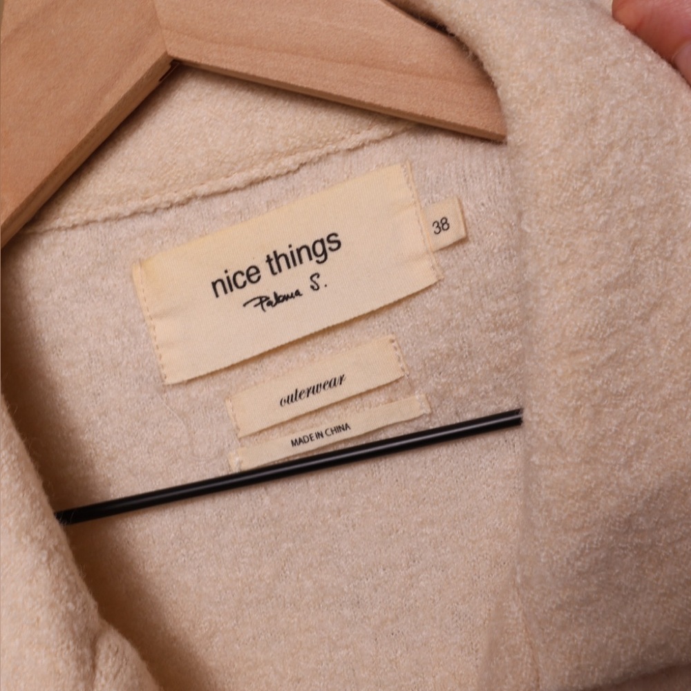 Nice Things Paloma S Wool Shacket Cream Size 38 (M) - Picture 4 of 7